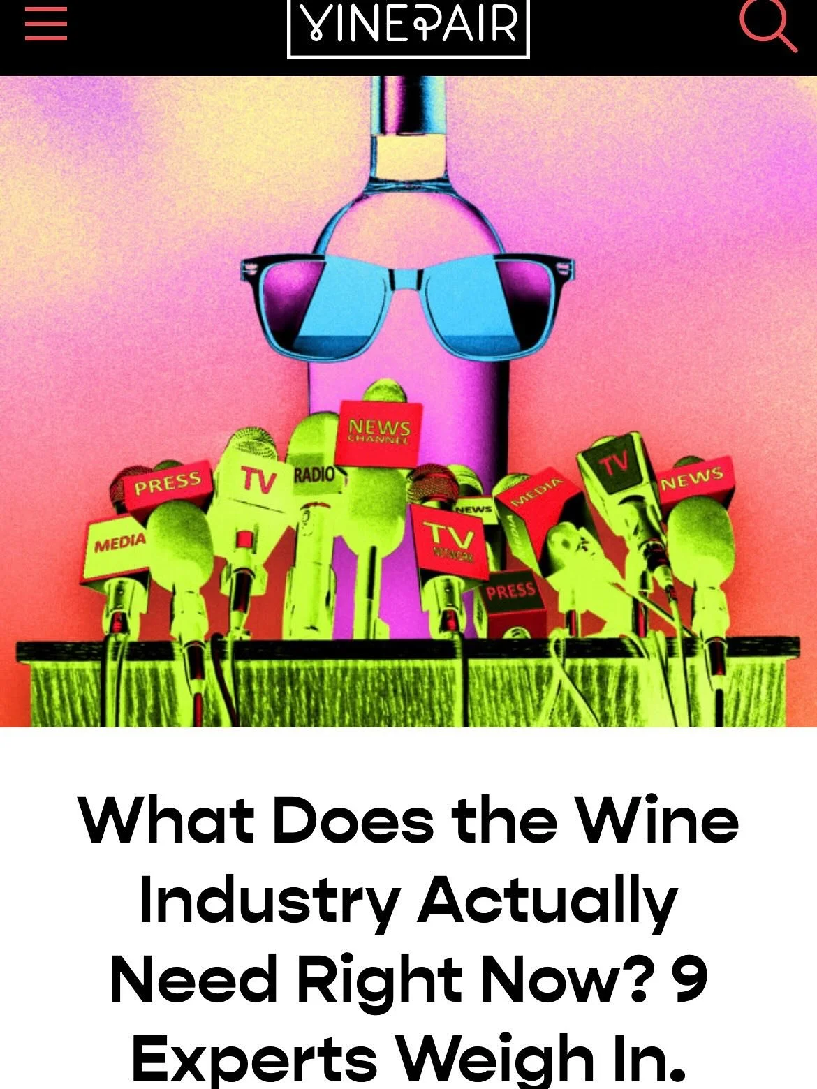For Wine Down Wednesday, let&rsquo;s look at this article, &ldquo;What Does the Wine Industry Actually Need Right Now? 9 Experts Weigh In&rdquo;, by @vinepair that can be found at: https://vinepair.com/articles/what-the-wine-industry-needs-right-now/