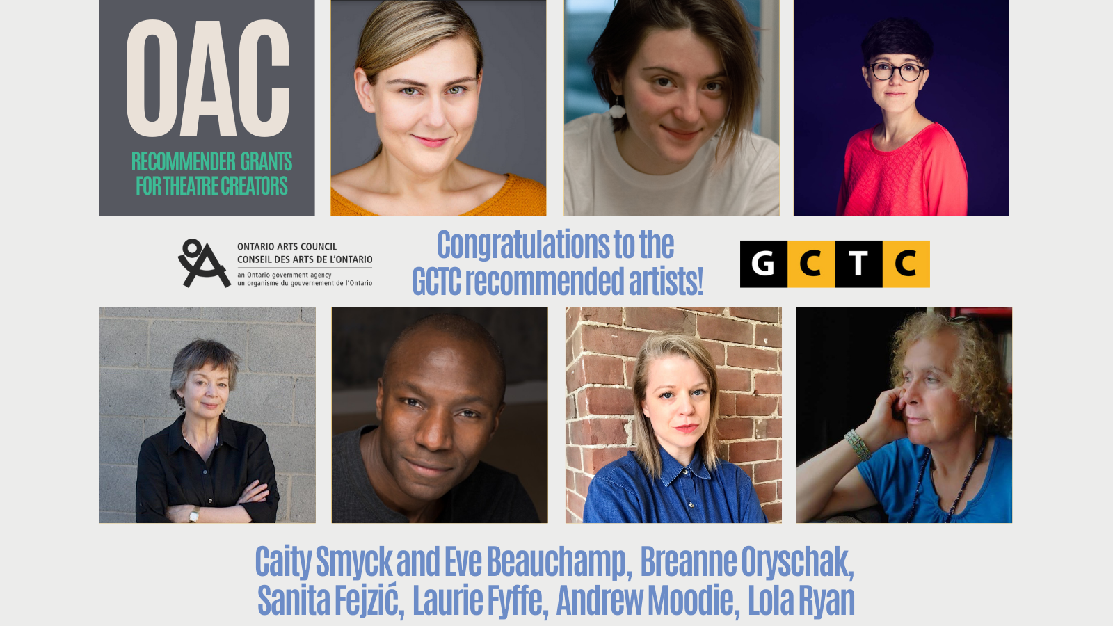 OAC Recommender Grants for Theatre Creators 