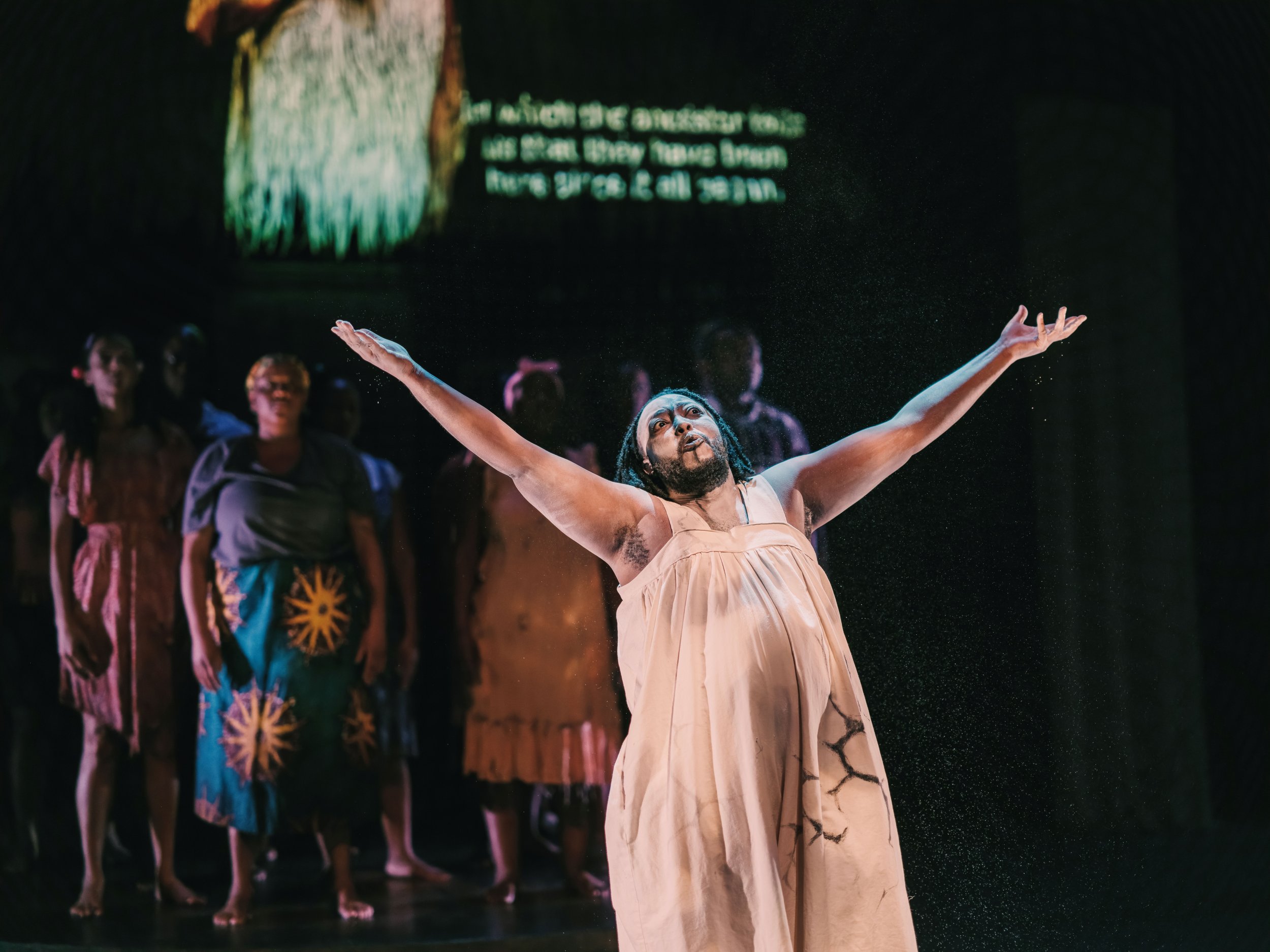 Tsholo Khalema and members of the ensemble in The First Stone by Donna Michelle St Bernard directed by Yvette Nolan. Photo by Curtis Perry (1).jpg