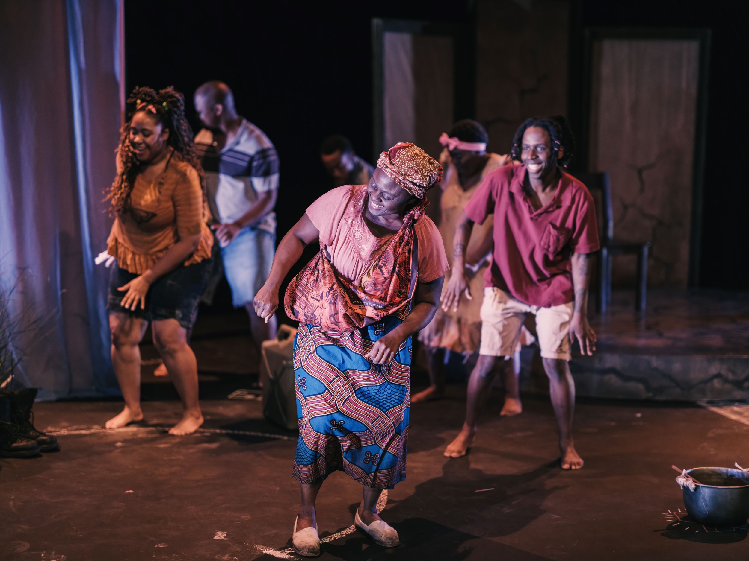 Tifanni Kenny, Dorothy A. Atabong, daniel jelani ellis and members of the ensemble in The First Stone by Donna Michelle St Bernard directed by Yvette Nolan. Photo by Curtis Perry (1).jpg