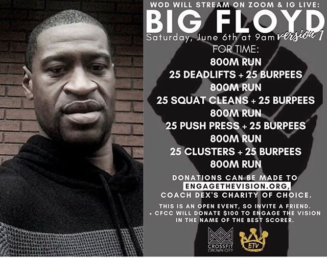 @crossfitcrowncity appreciate the post and we will be joining in tomorrow. .
.
.
#georgefloyd #bigfloydwod #crossfitohana #crossfit #lompoc #california #lompocvalley #lompoclife #explorelompoc #blacklivesmatter