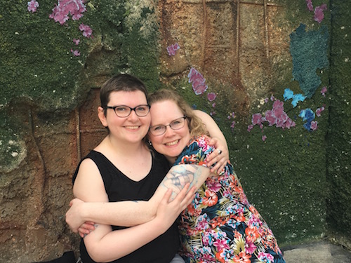 Best pals sharing a moment after Avatar's Flight of Passage ride