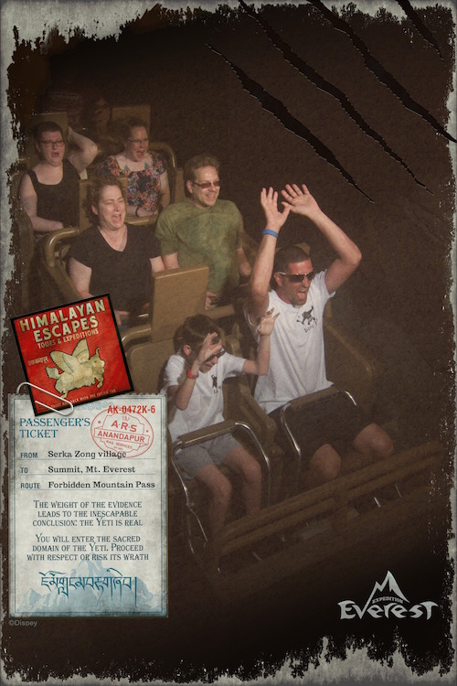 Expedition Everest coaster ride photo!