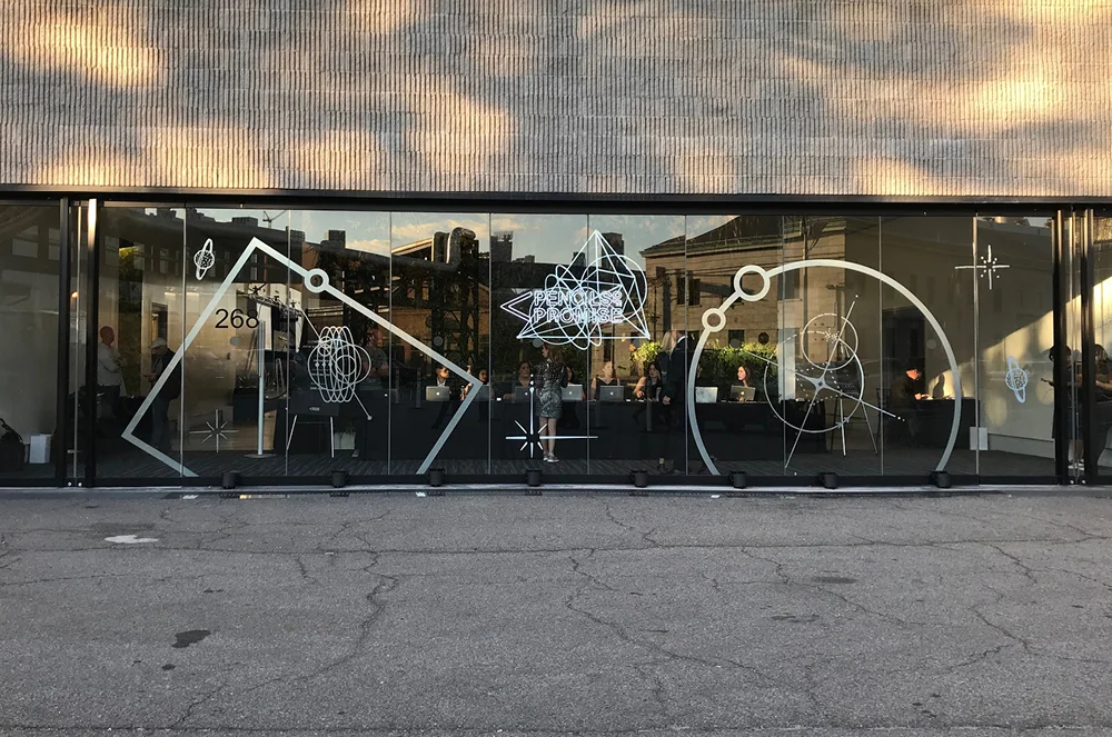ENTRYWAY: Cad cut chrome finish double-sided vinyls