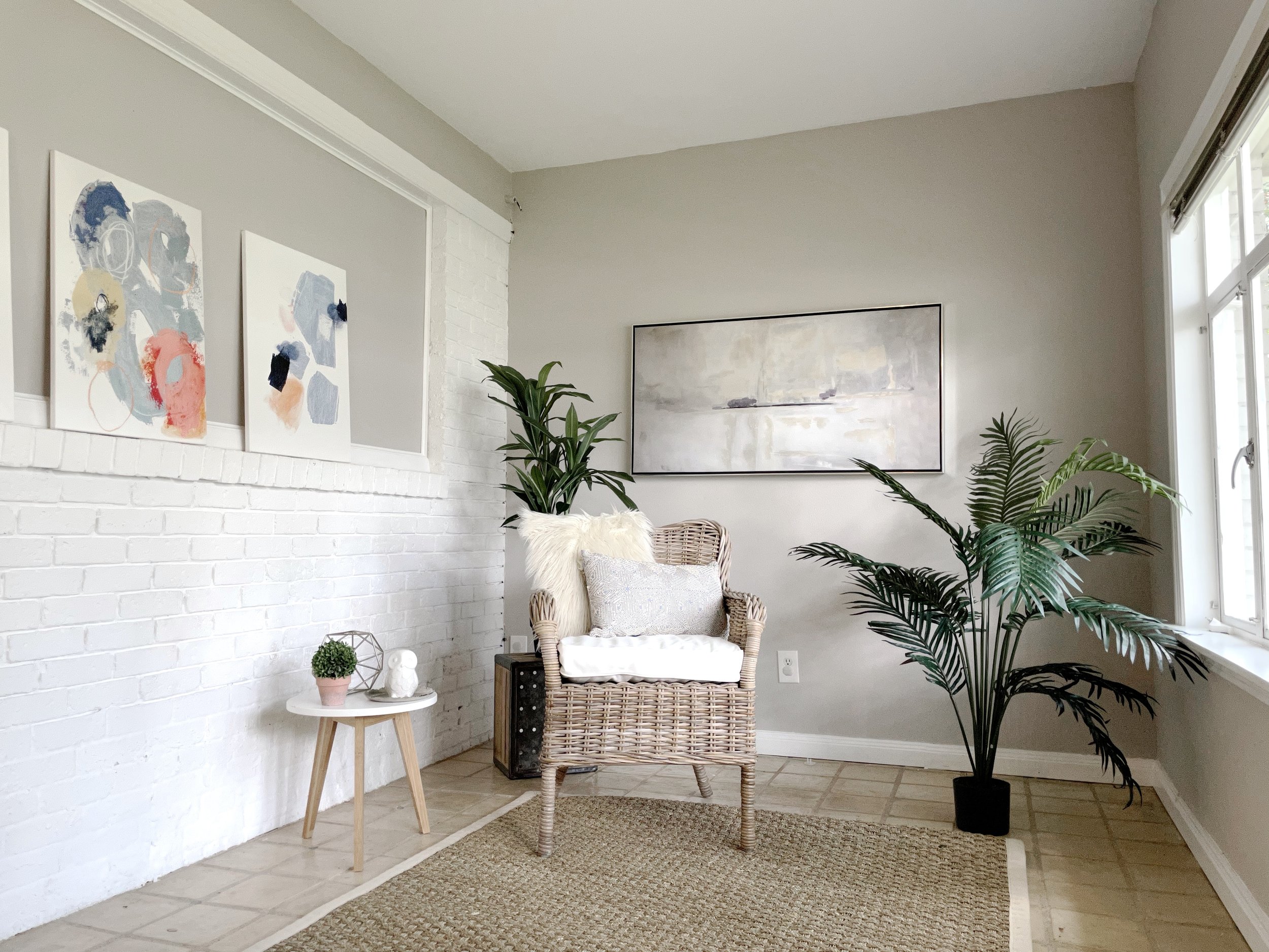 Patio Area Staged as Sitting Room