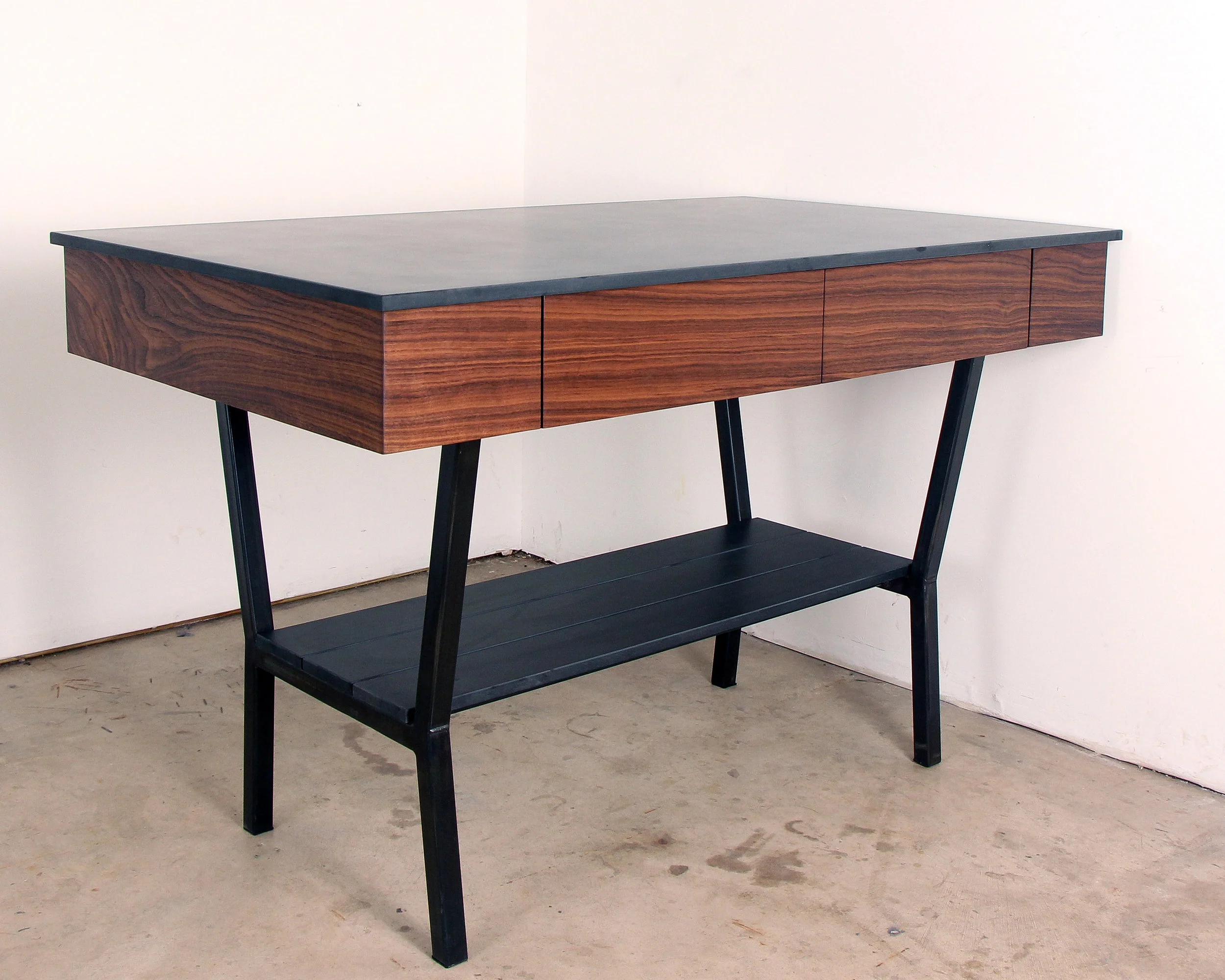 Phenolic Walnut Steel Kitchen Island