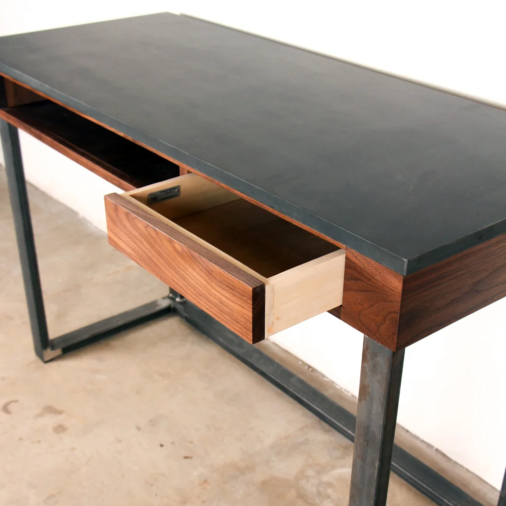 Phenolic Walnut Steel Desk