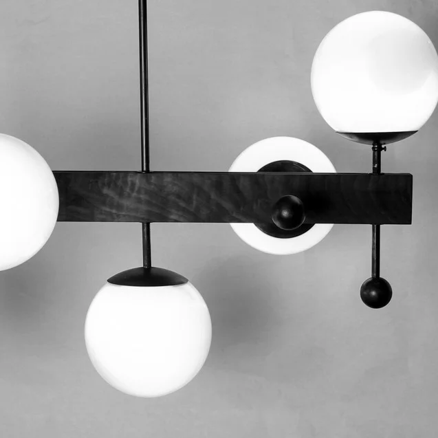 5 Globe Walnut Light