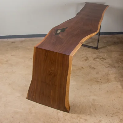 Walnut Live Edge Waterfall Console