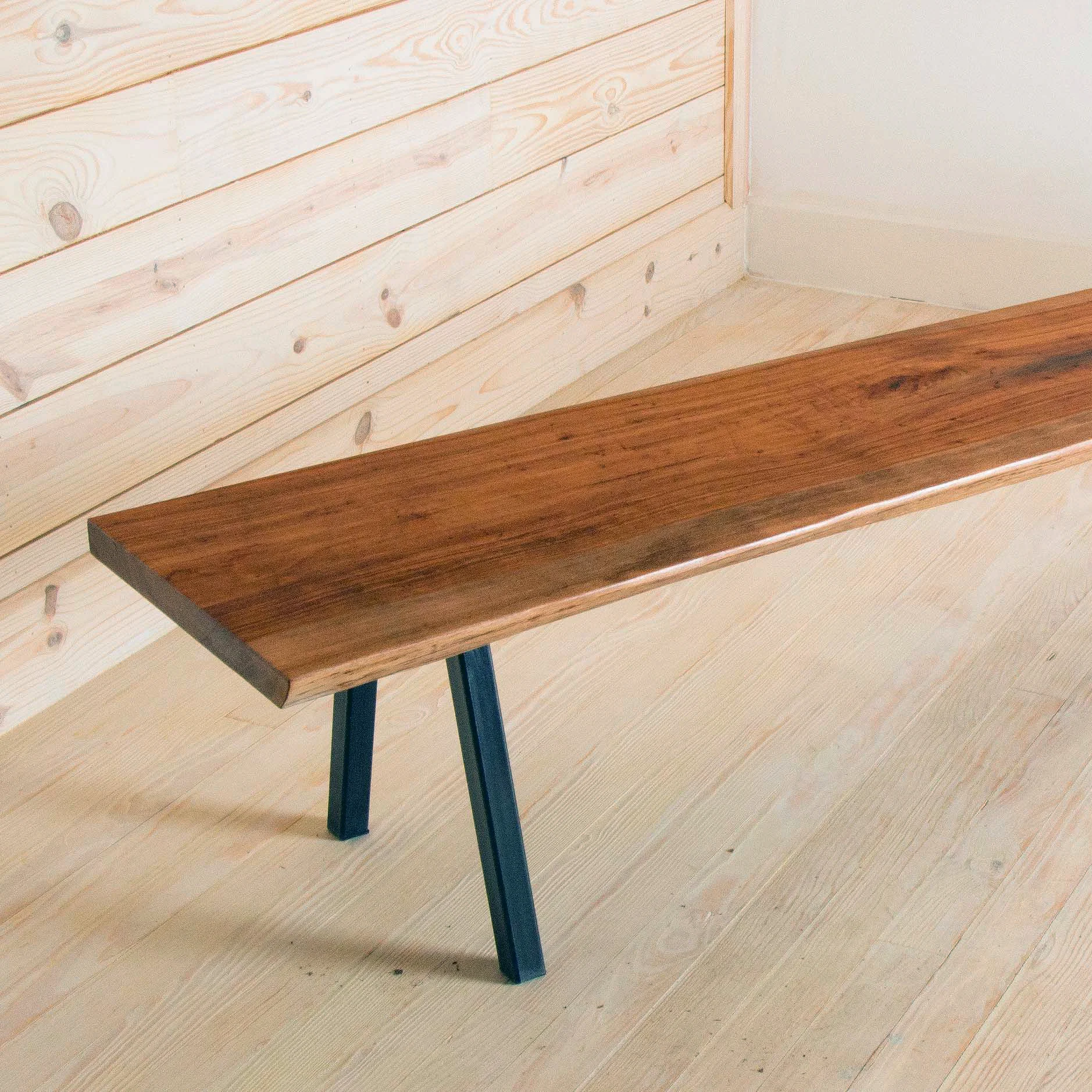 Lambda Pecan Live Edge Bench