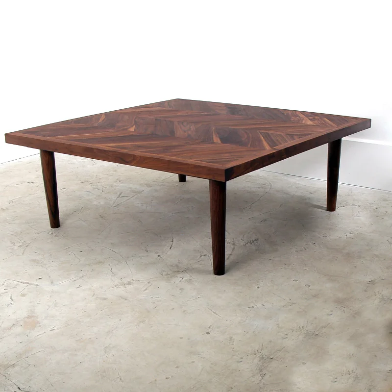 Walnut Chevron Coffee Table