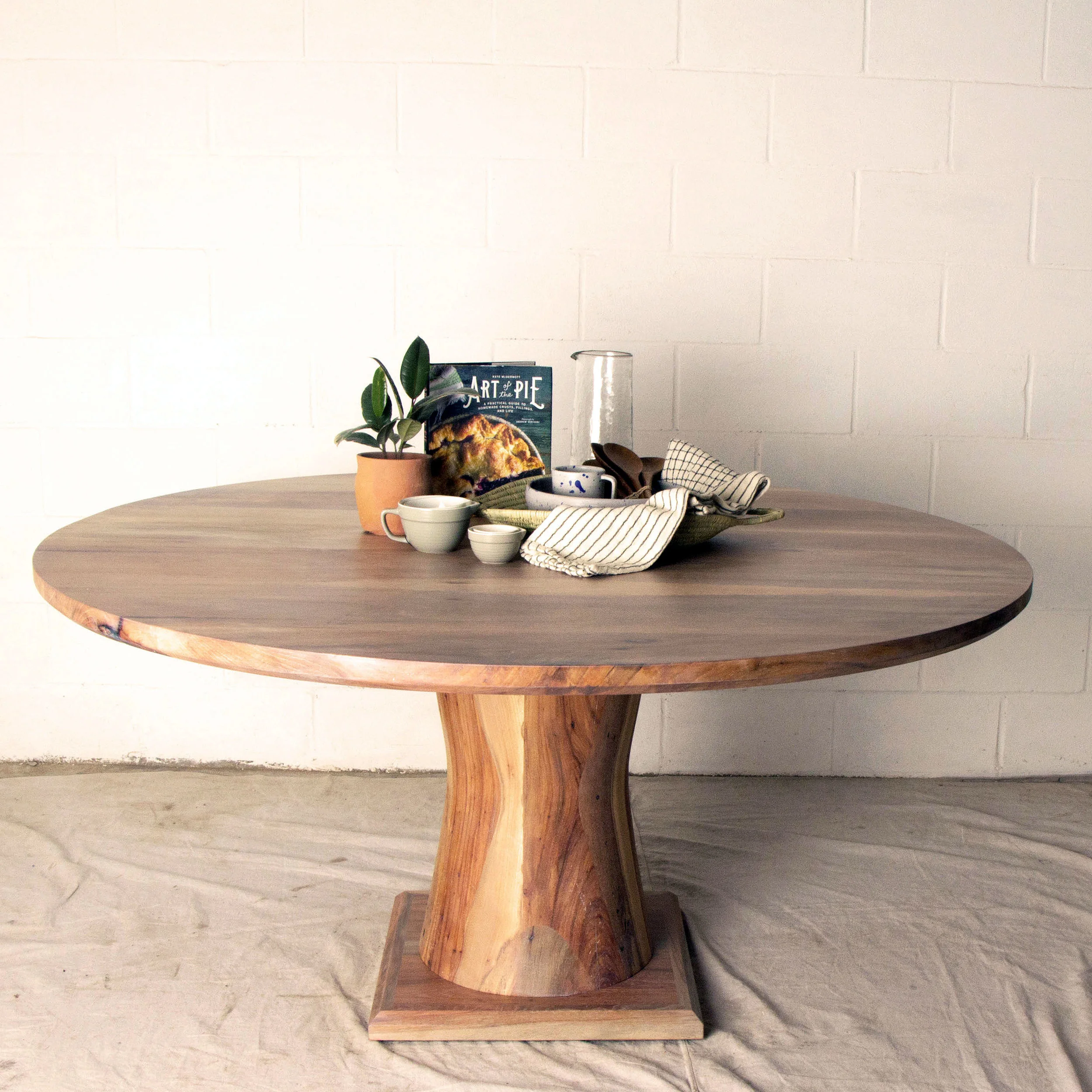 Copy of Pecan Turned Pedestal Base