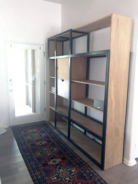 Copy of White Oak and Steel Bookcase