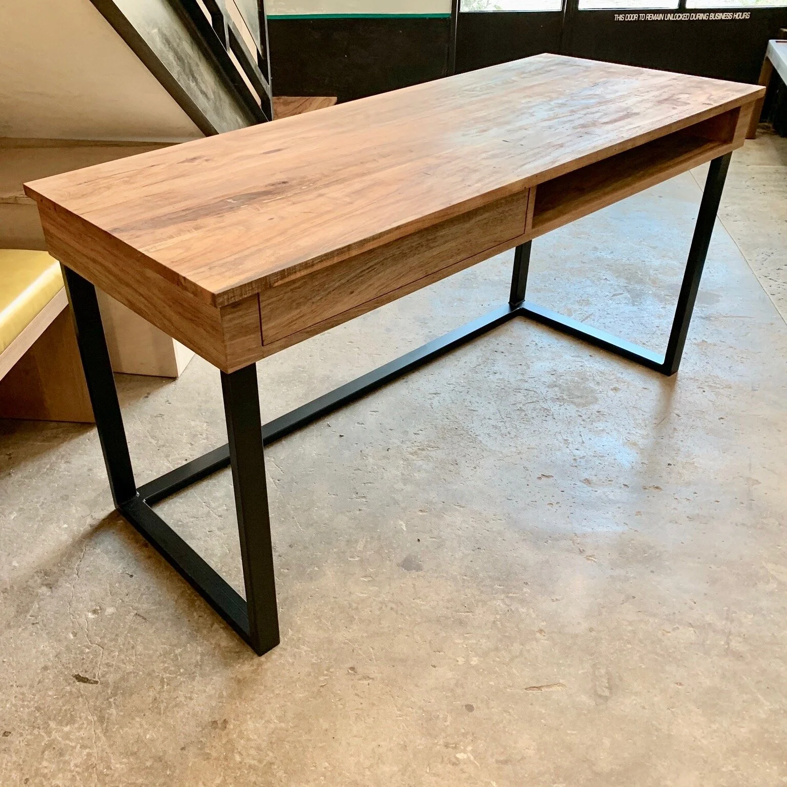 Pecan Desk with drawer/cubby