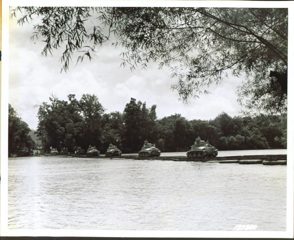 Pontoon bridge over the Pee Dee River.