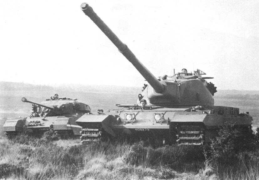 Conqueror MK.I in the foreground, Centurion MK.3 in the background.