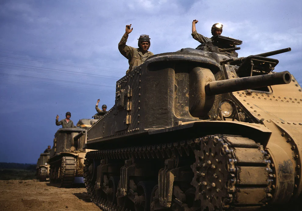 M3 medium tanks at Fort Knox, KY, Jun 1942. Library of Congress photo.