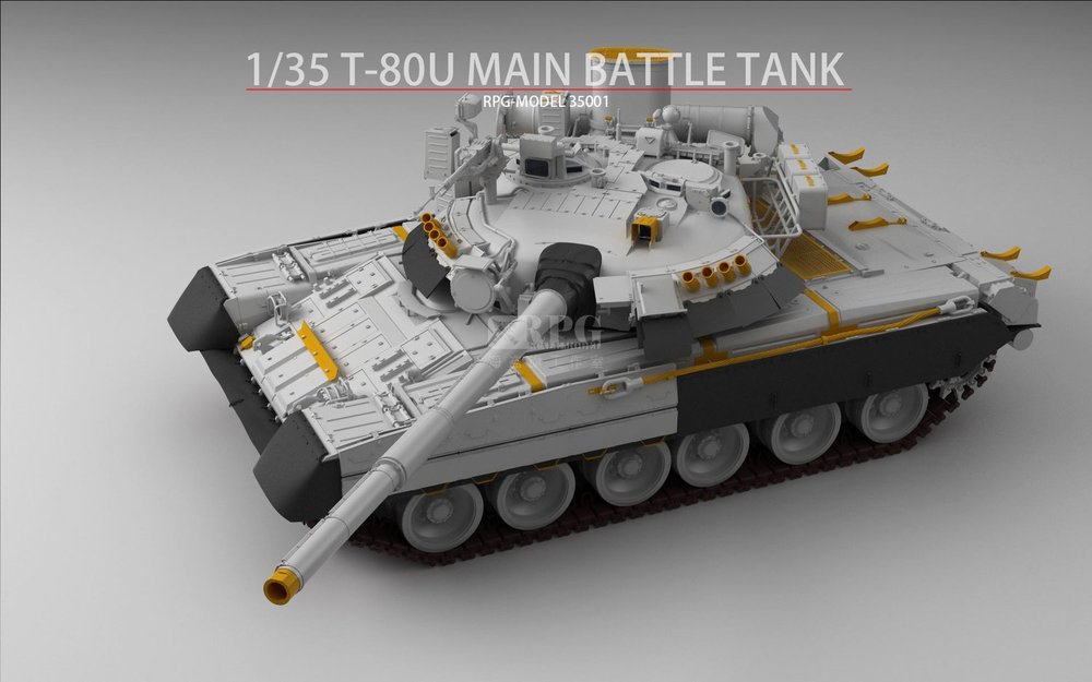 RPG-MODEL # 35001 1/35 T-80U MAIN BATTLE TANK — Hell On Wheels - AMPS