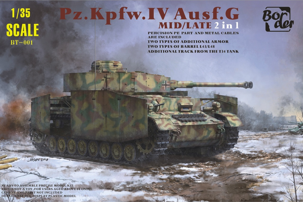 Border BT-004 1/35 scale Pz.Kpfw.IV Ausf.F2&G 2IN1 TANK MODEL 2020