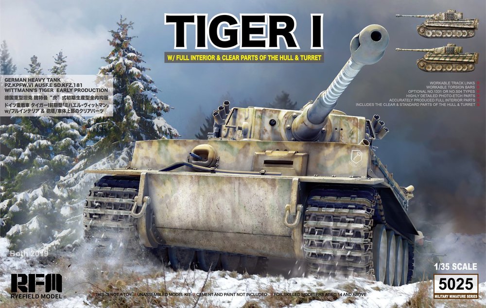 Rye Field Models 5015 1 35 Tiger I Late Production Tank Plastic Model Kit for sale online