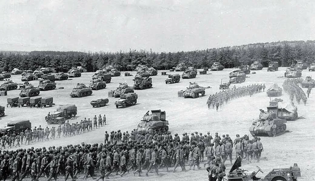 2AD staging in southern England for the Normandy invasion.