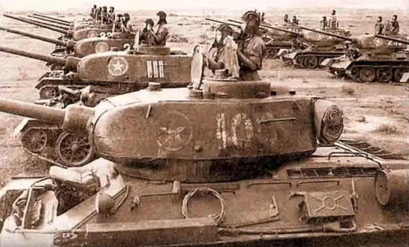 NVA T-34/85M tanks.