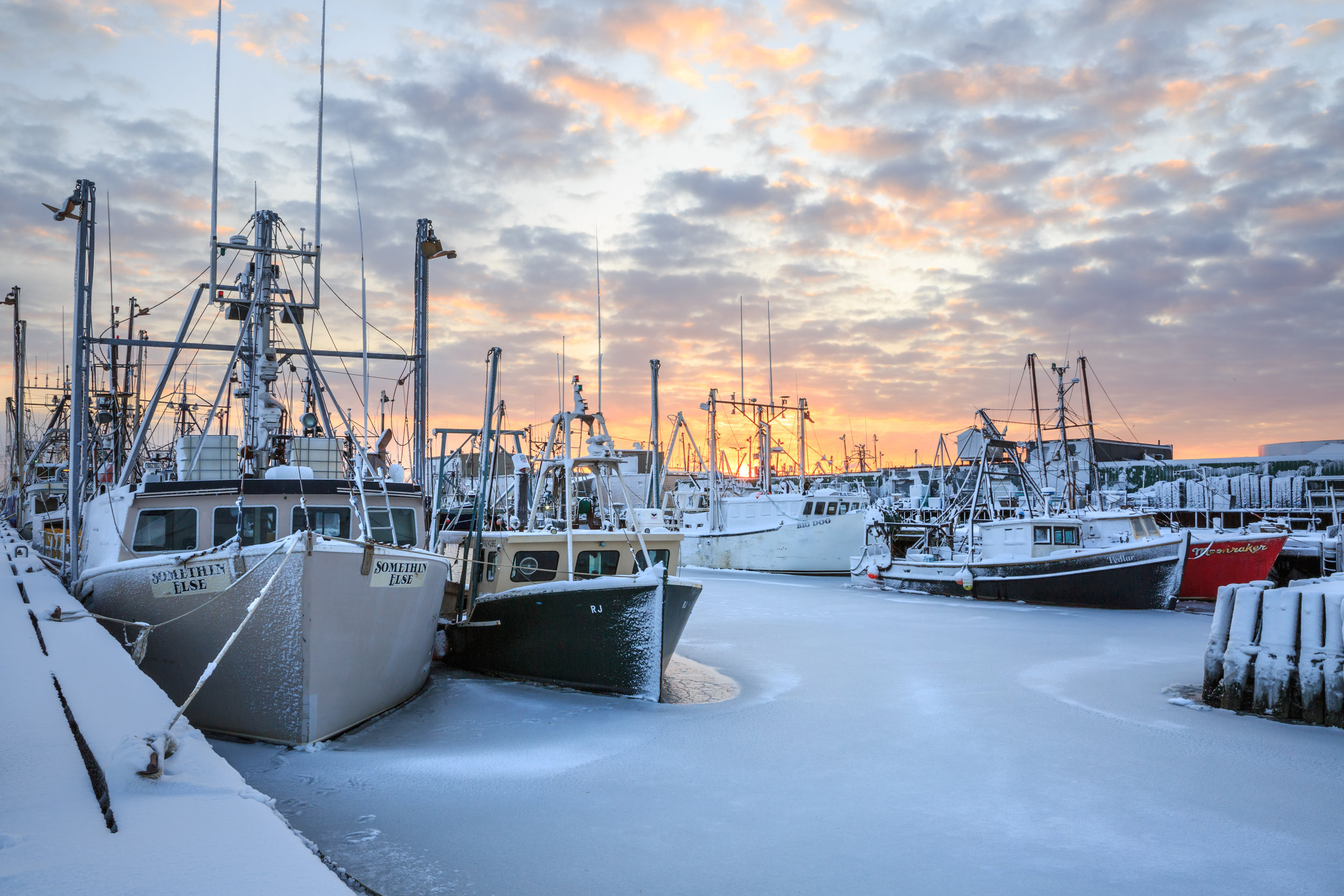  Sunrise over the fishing boats. - New Bedford, MA 