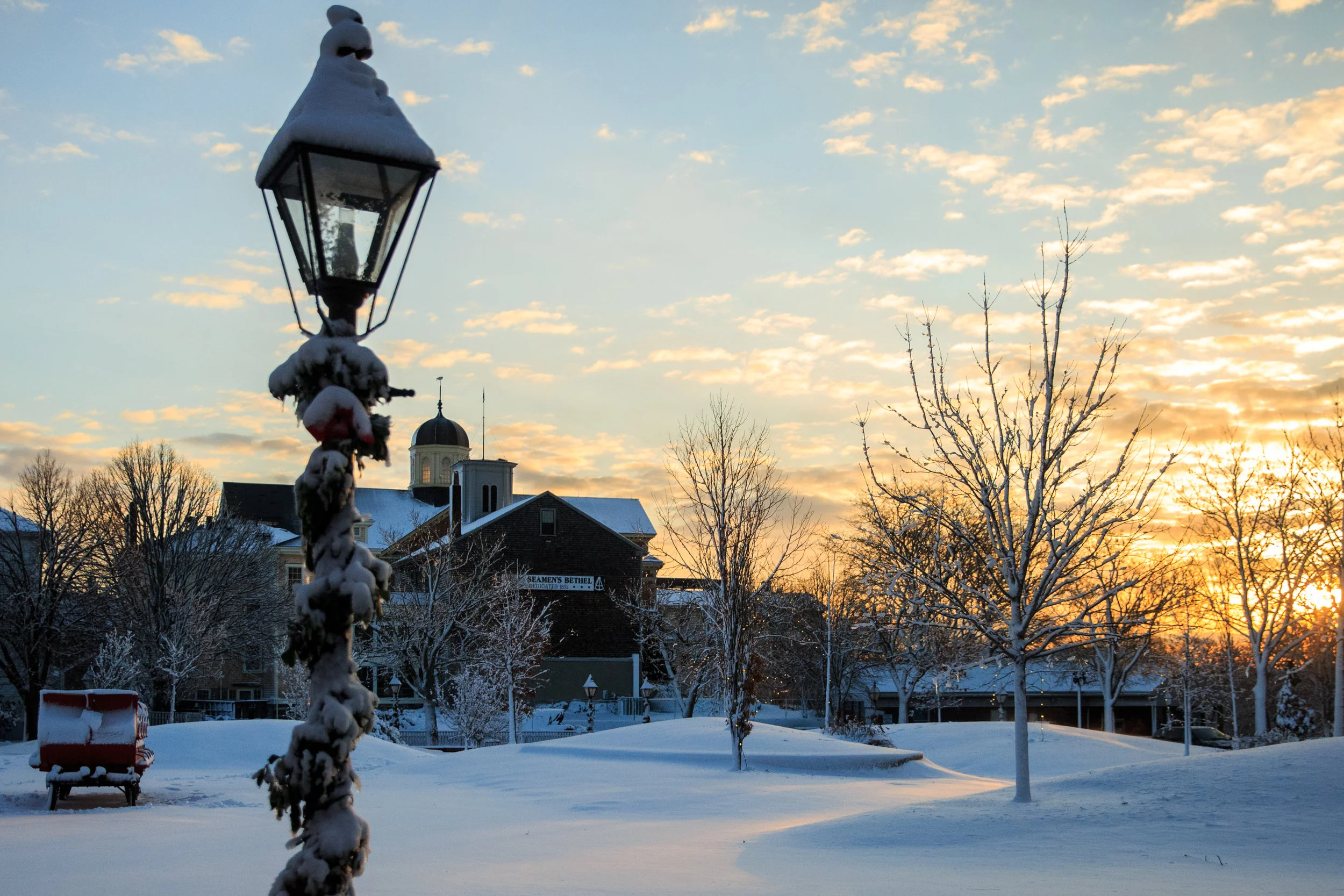 Beautiful light in downtown New Bedford, MA.