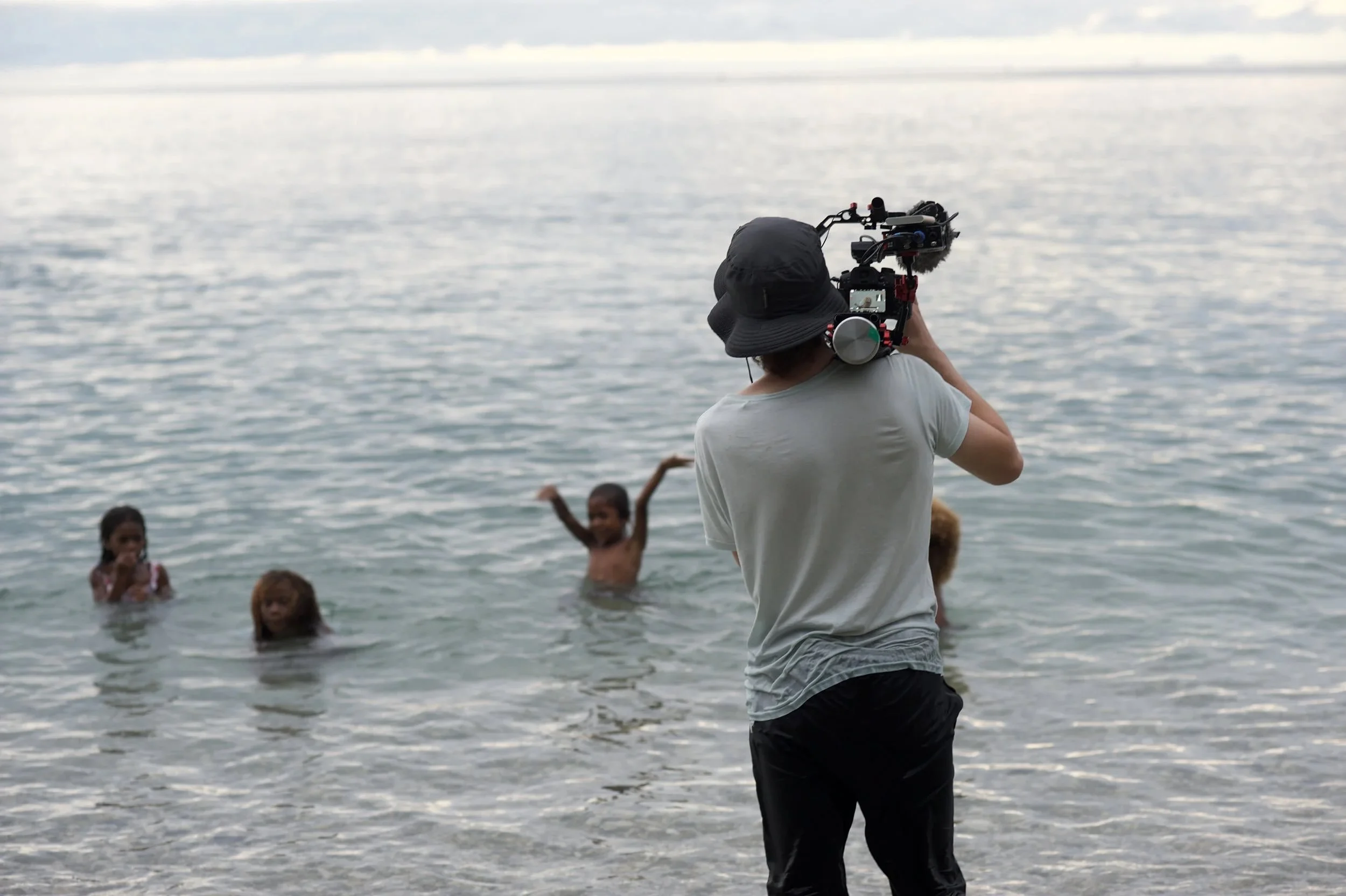 Videographer capturing content for the Love Media short form storytelling subscription