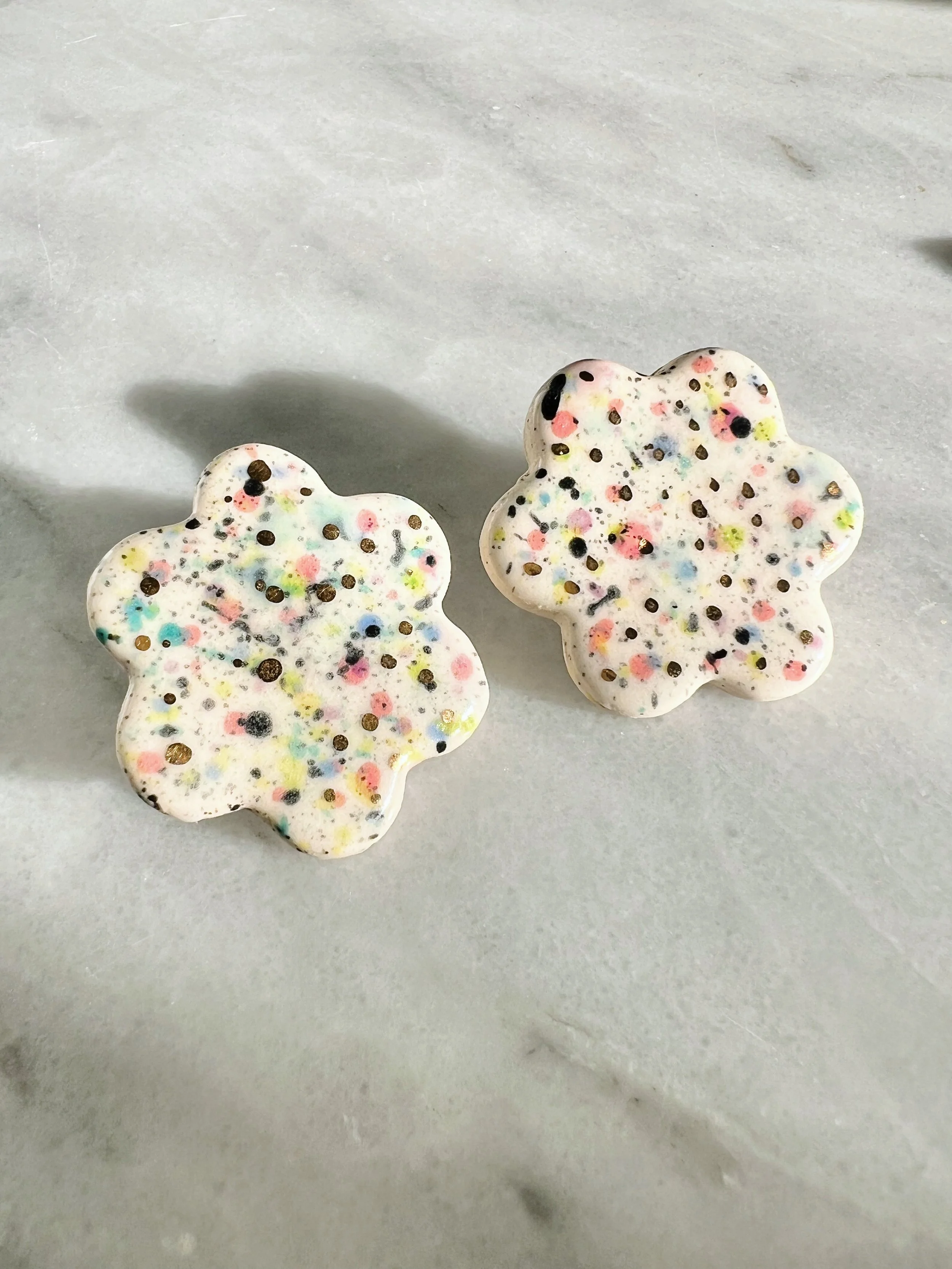 large confetti petal studs