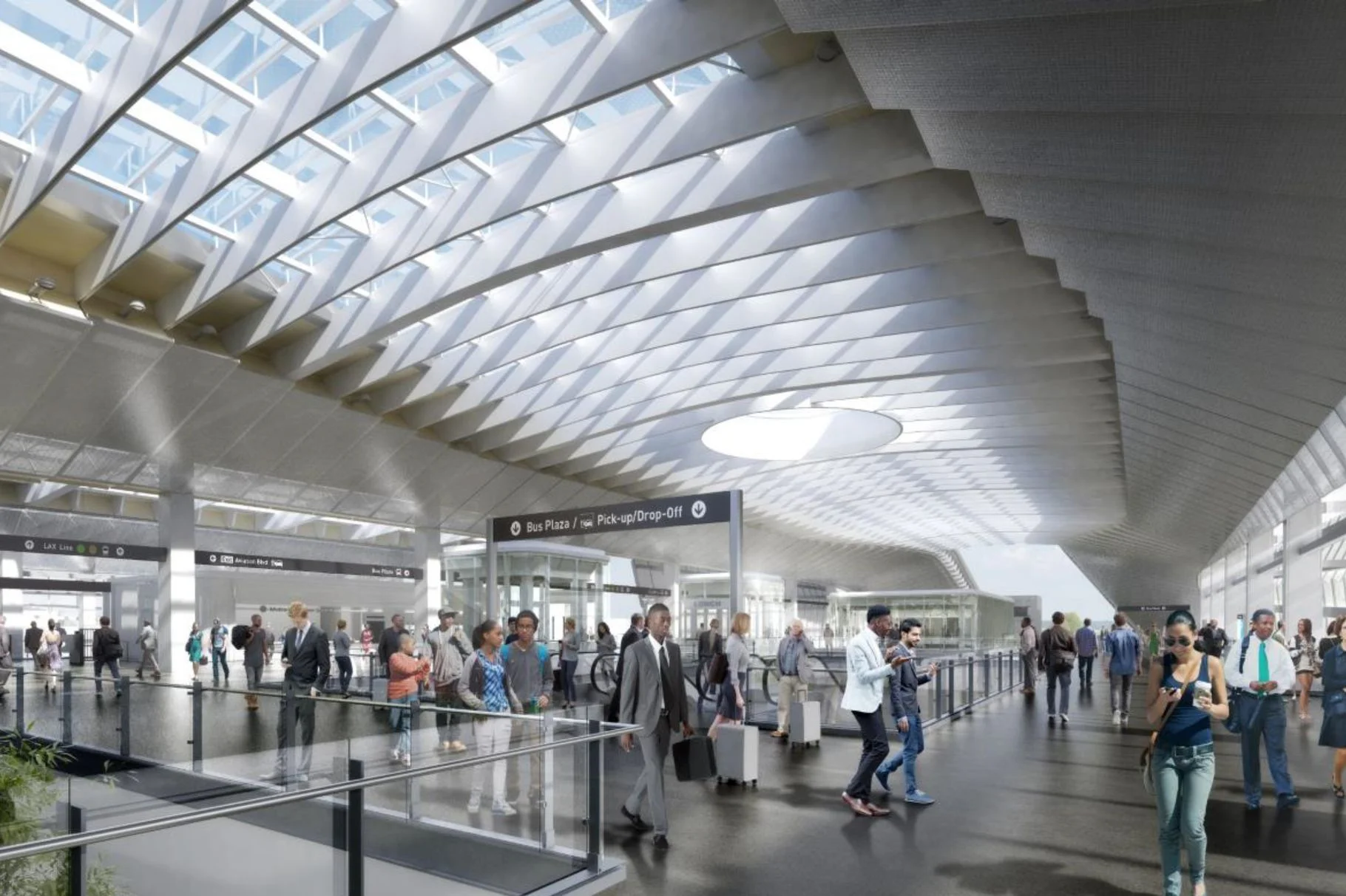 Fresh renderings of the Metro station connecting LAX to light rail