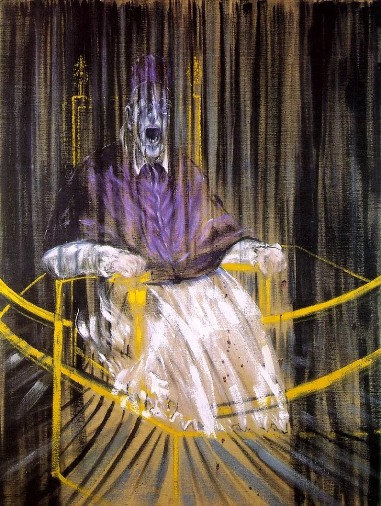 Study after Velázquez’s Portrait of Pope Innocent X av Francis Bacon, 1953