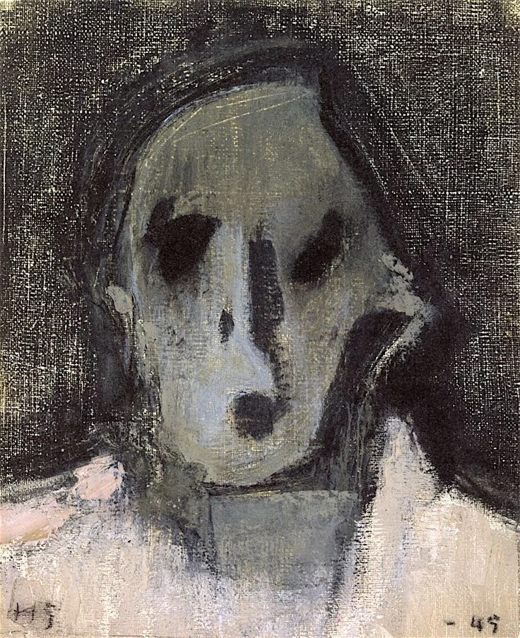 Selvportrett av Helene Schjerfbeck. 1945