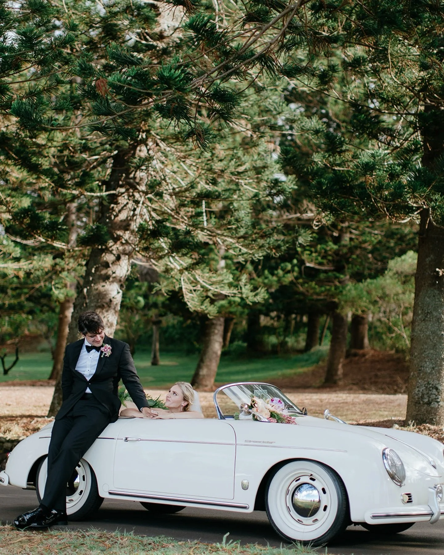 A vintage Porsche makes for a classic and timeless departure ✨

Planning and Design: @coutureeventshawaii
Venue: @themauipineapplechapel 
Florals: @mandygracedesigns 
Photography: @chrisjevansphoto 
Stylist: @meiliautumnbeauty 
Porsche: @mauiroadster