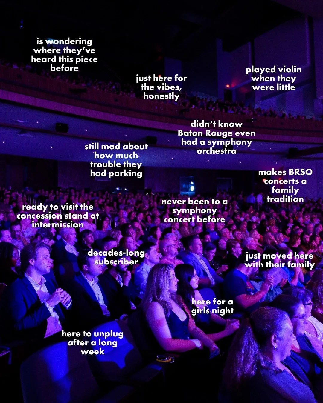Each seat tells a unique story...and we're saving one for you 🎶💓
BRSO.org
