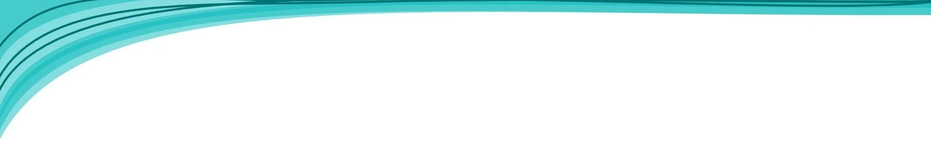 Abstract graphic with curved lines in shades of teal and white.