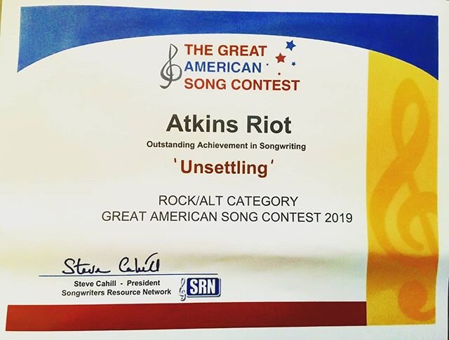 That&rsquo;s some good news 🤘😎🤘 #greatamericansongcontest #2019 #songwriter #contest #award #rocknroll #rock #