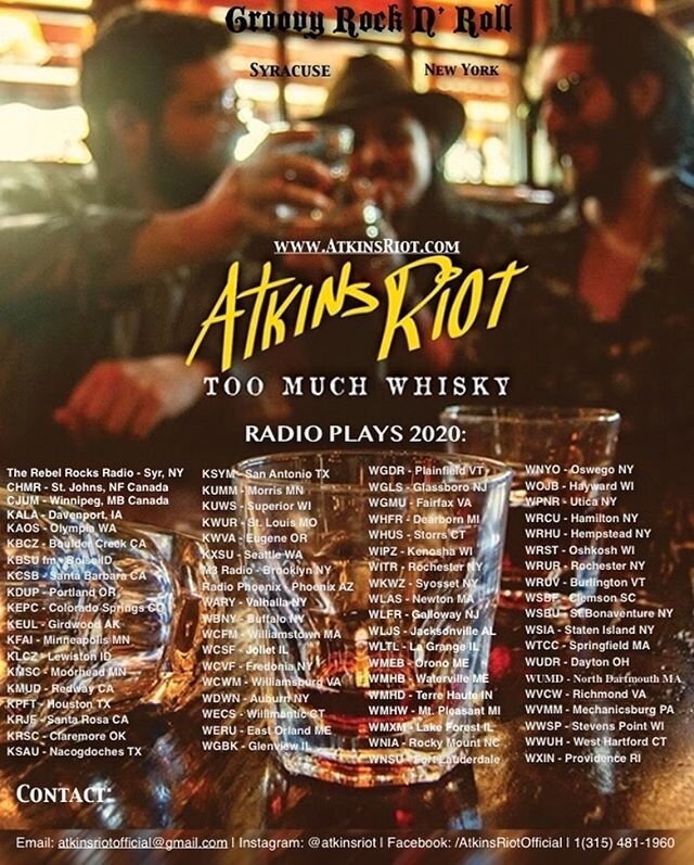 These radio stations know what&rsquo;s goin&rsquo; on 🤘So go put on some Atkins Riot to bump up your day 😎