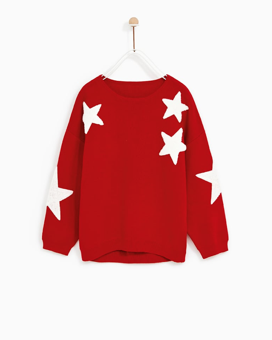 red jumper zara