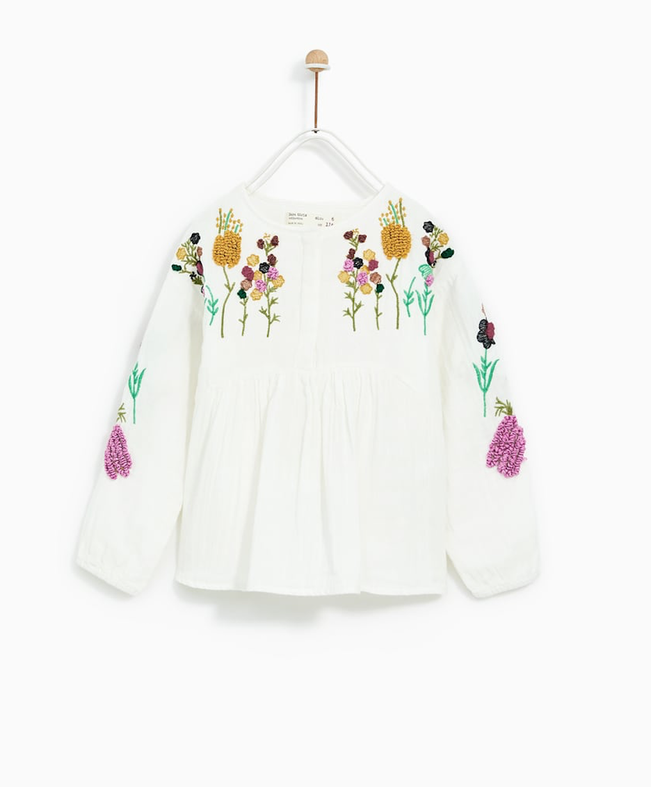 zara girls blouse