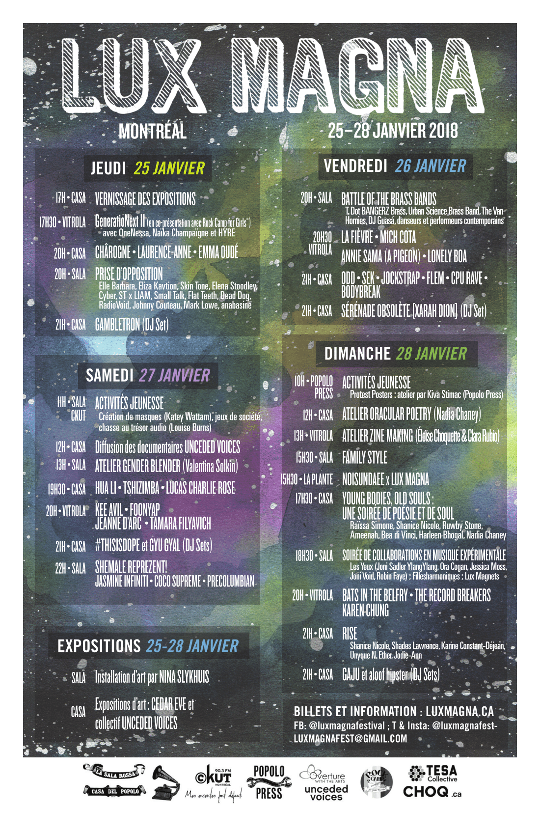 Billets ci-dessous / Tickets below