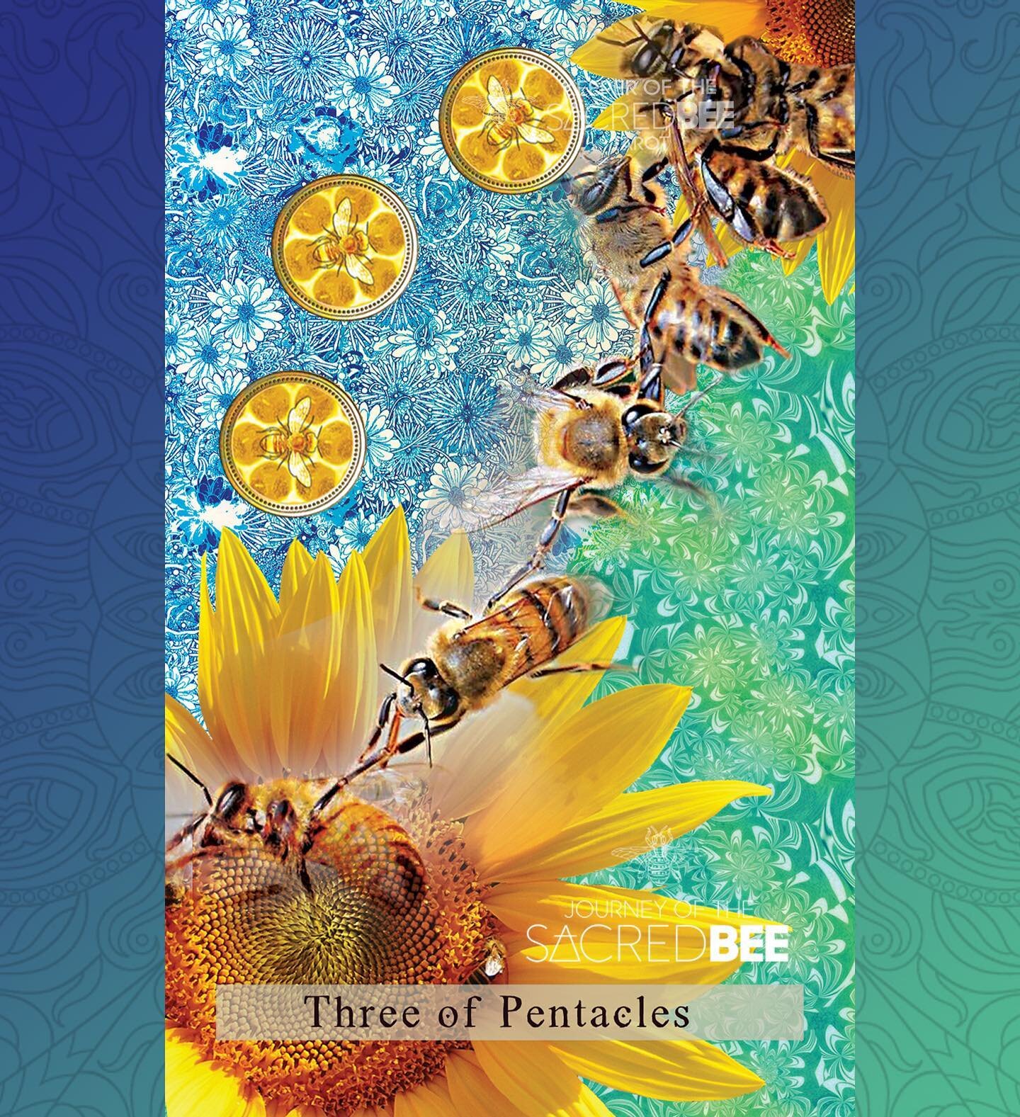 The Three of Pentacles. The bees are such an amazing collaborative group. They actually do create these chains to work together when they are building their masterpieces. This is called festooning and it&rsquo;s absolutely brilliant. This is exactly 