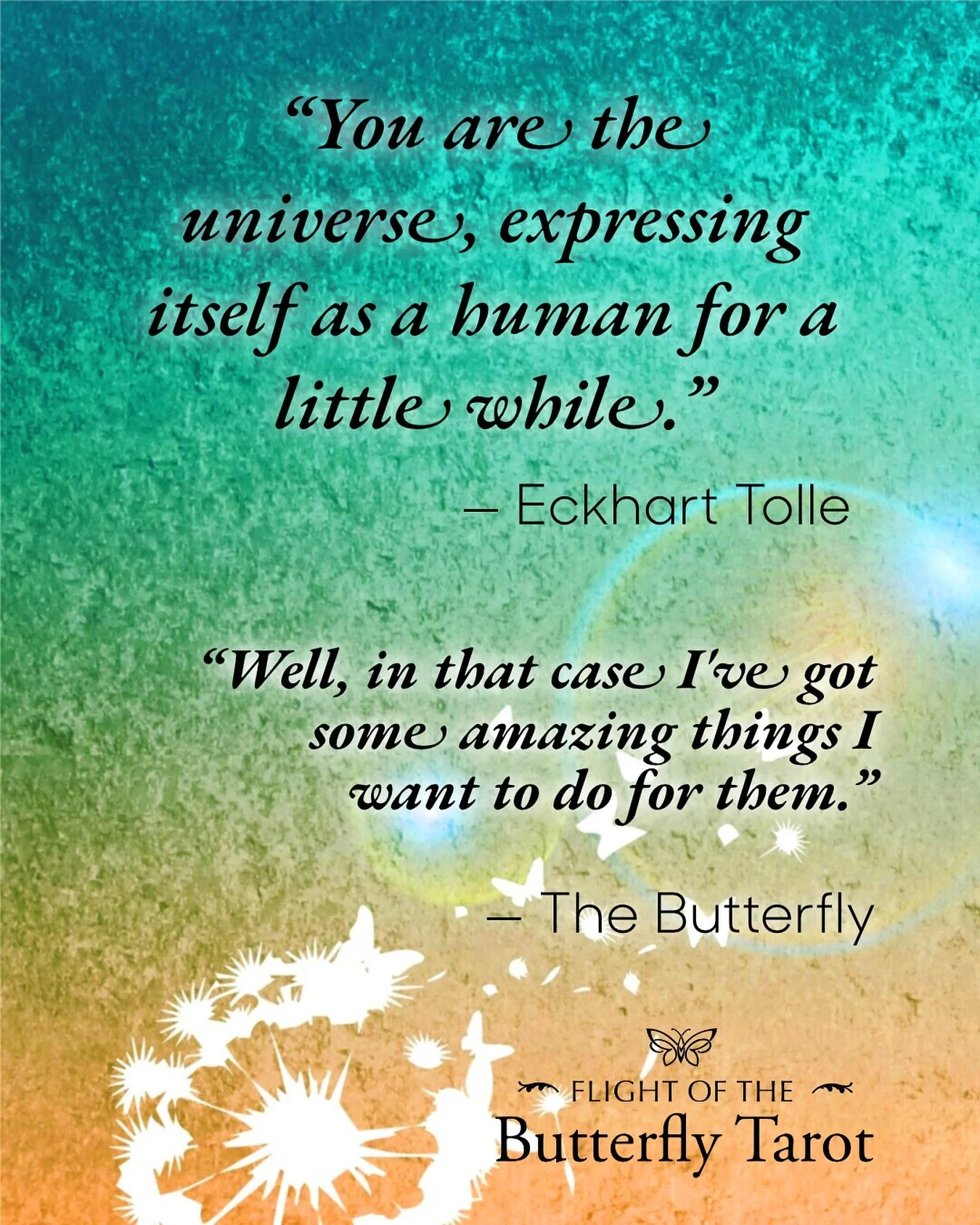 The Earth selflessly takes care of itself. 

#butterfly #flightofthebutterfly #flightofthebutterfly #tarot #gaia #eckharttollequotes #tarotdecks