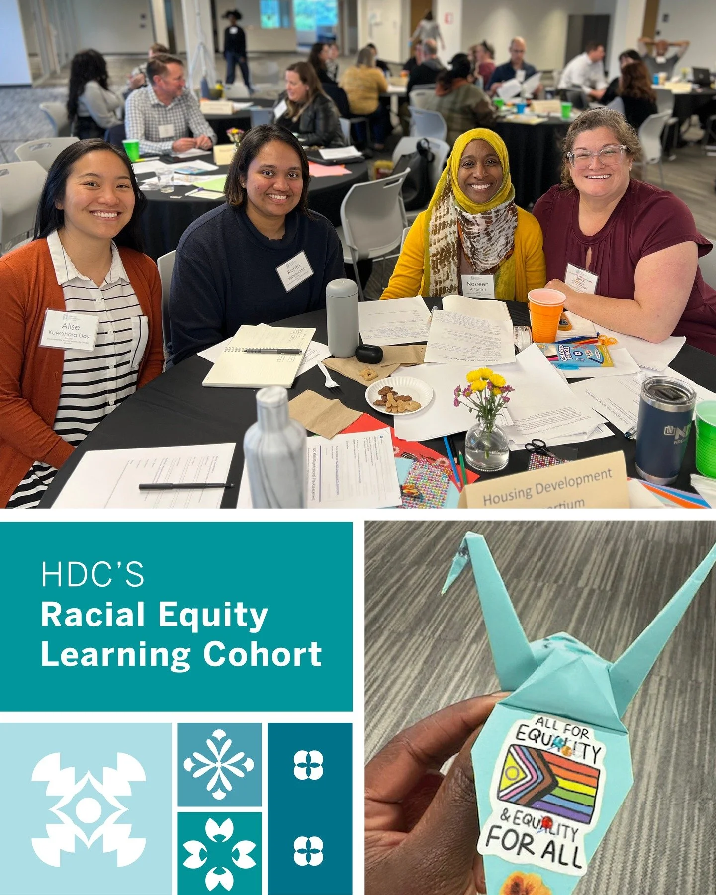 Environmental Works was proud to participate in a recent convening hosted by the Housing Development Consortium of King County, @hdc_seakc  as part of their Racial Equity Learning Cohort. 

Nasreen, Karen, Alise, and Jess represented EW at the event,