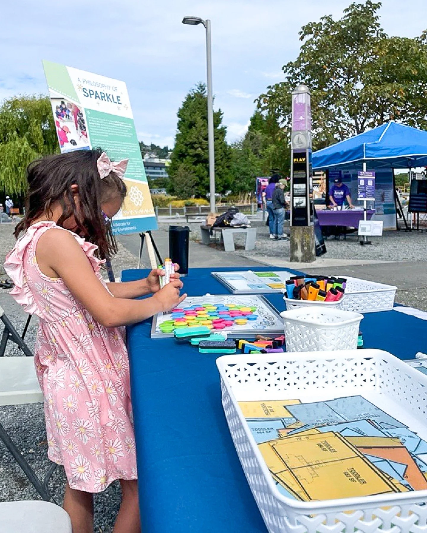 💜 This year at the Seattle Design Festival, we invited families to think about what a childcare center COULD be - particularly if it had a little ✨ SPARKLE ✨ &mdash;those small touches that make a space feel joyful 🤸 playful 🐣and full of wonder🫧
