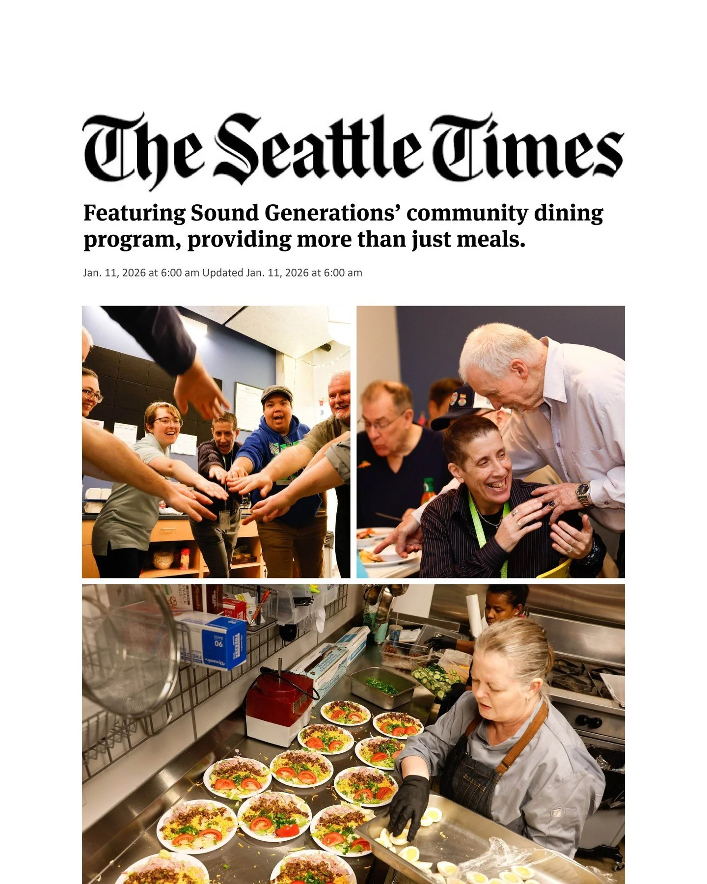 Shout out to @soundgenerations, for being featured in The Seattle Times earlier this month! It's a very well-deserved moment of recognition for an organization doing vital work across King County. The article highlights the wide breadth of their serv