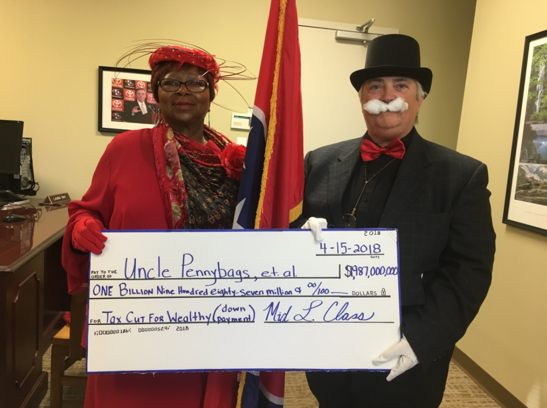 Indivisible Jackson gives their member of Congress an earful on the Tax Scam.