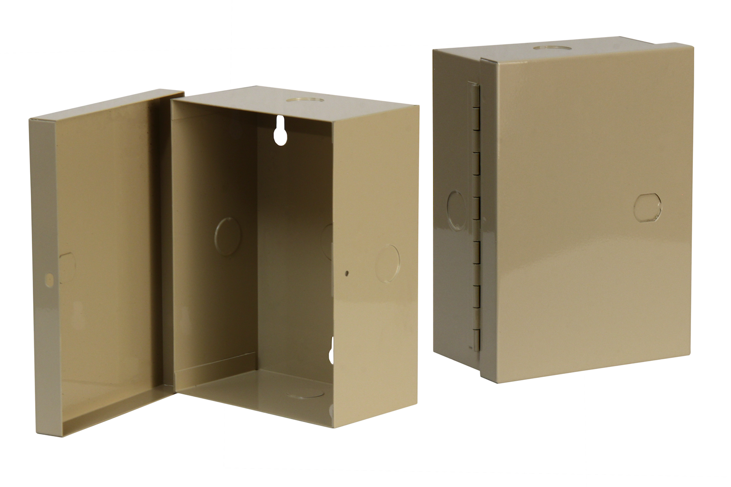 #UC100-2 Utility Cabinet Overall dimensions 5 x 7 x 3“ 20 ga steel / individual weight 2 1/2 lbs Gloss beige powder coating