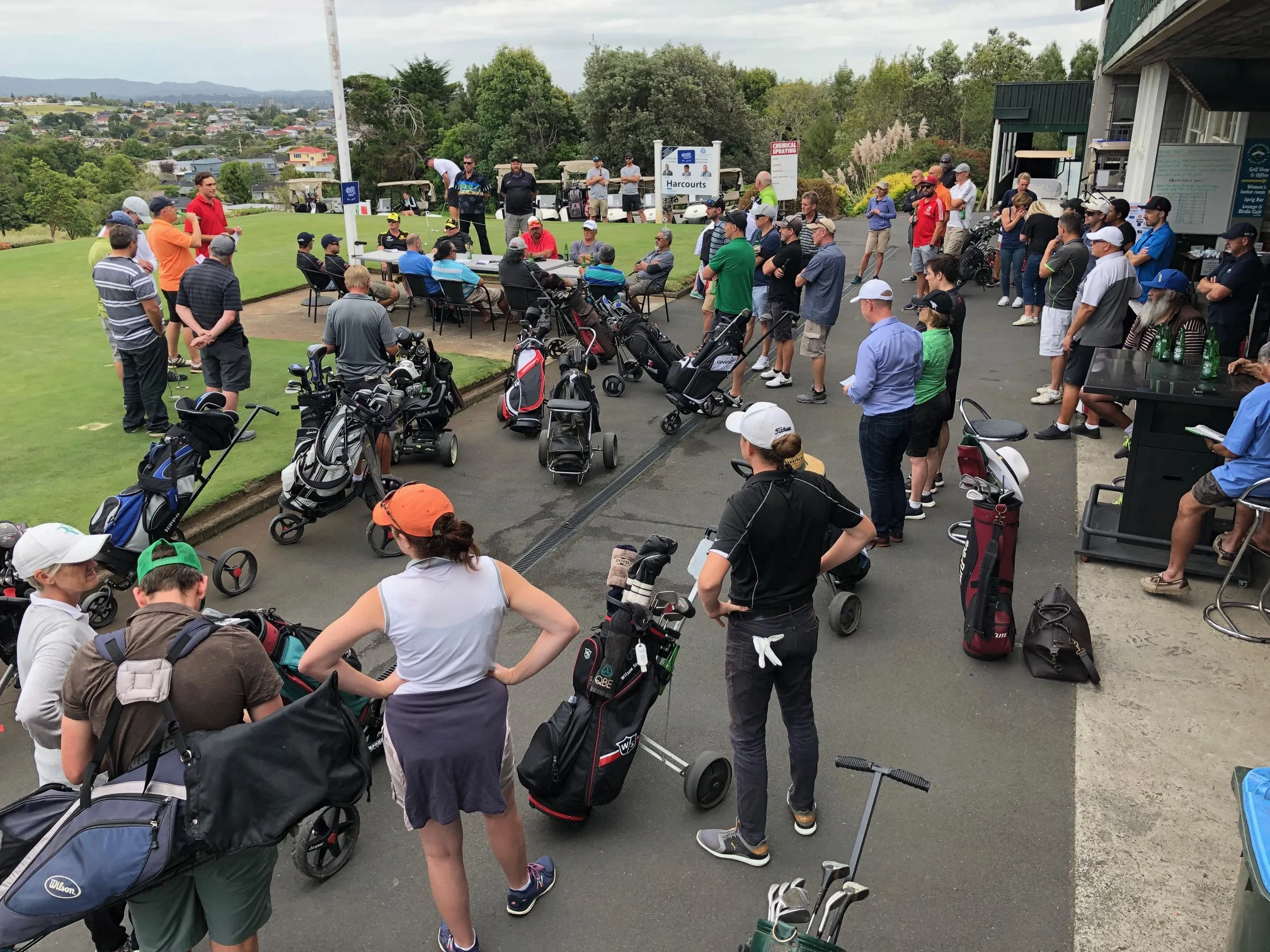 Supporters take to the course for a round to benefit the local community.