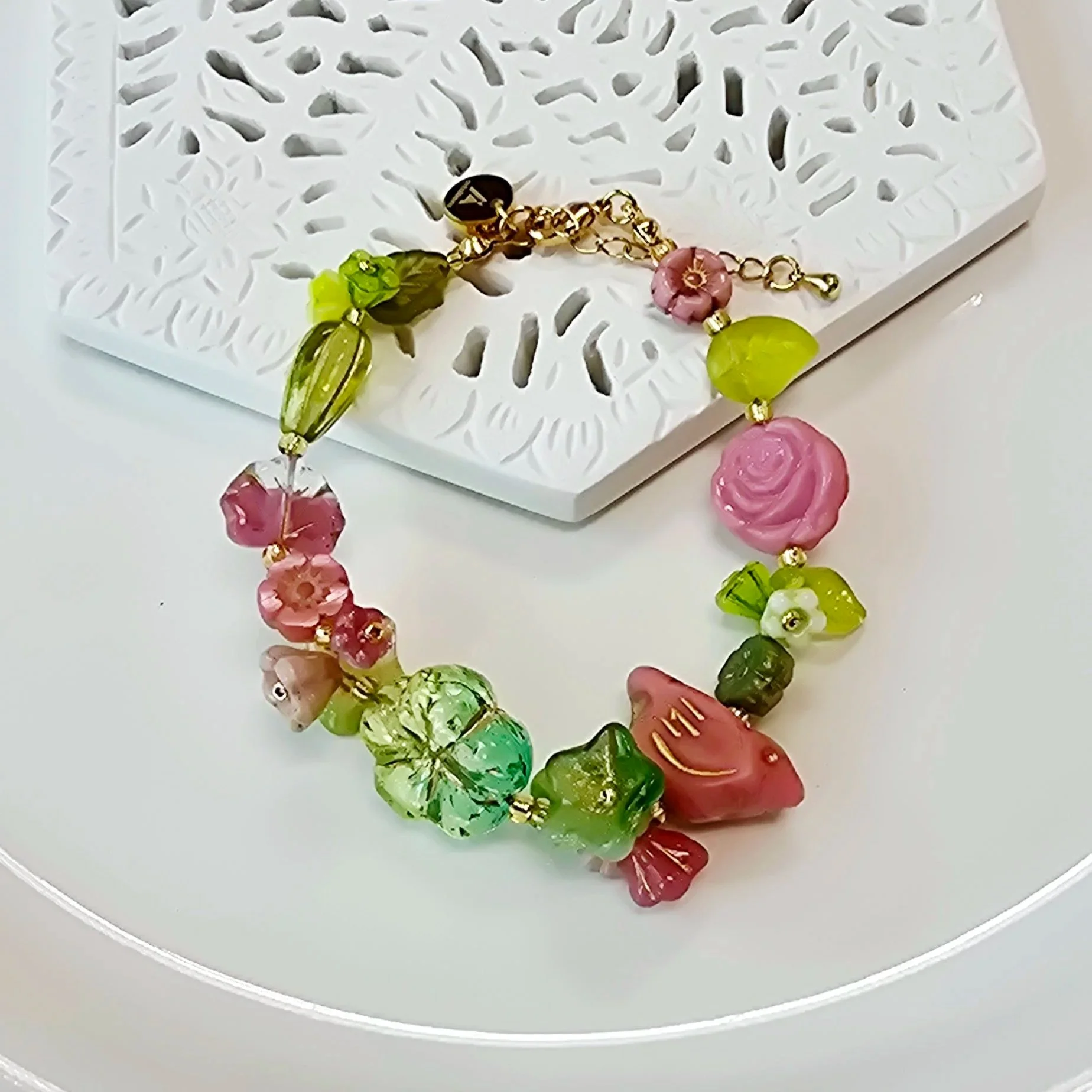 Bird & Flower Series, Peranakan Spring Pink Lime - Ashley Ang